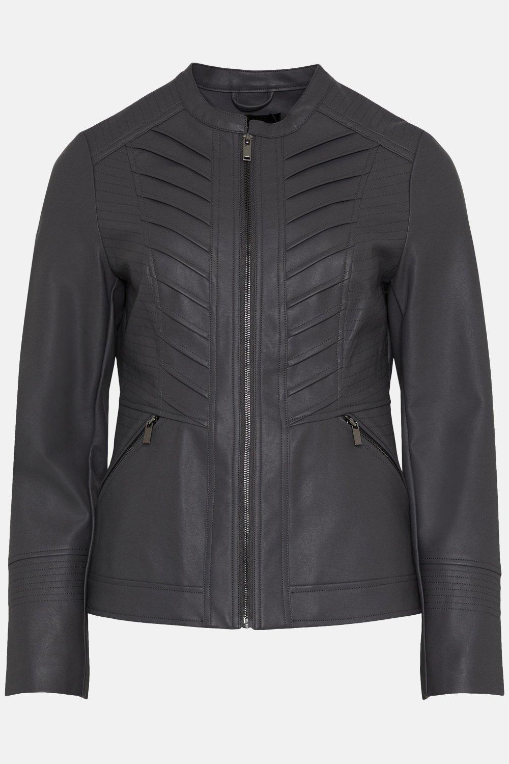 Faux leather 2025 jacket wallis